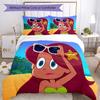 3pcs Zig & Sharko Bedding Set Duvet Cover Closure Includes 1 Duvet Cover & 2 Pillowcases, Soft and Comfortable for All Seasons.
