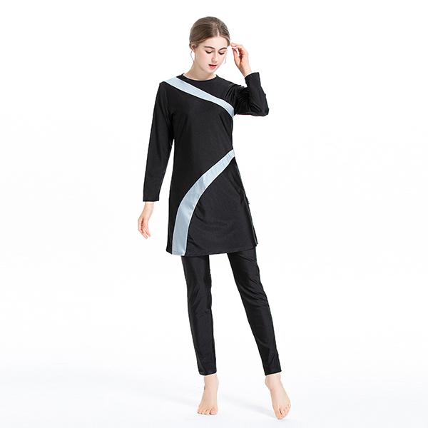 Women's High Elasticity Swimsuit Muslim Beach Swimwear Burkini Full Cover Islamic Beachwear