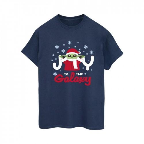 Star Wars Womens/Ladies The Mandalorian Joy To The Galaxy Cotton Boyfriend T-Shirt