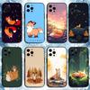 Милый чехол для телефона с лисой для iPhone 17, 16, 15, 14, 13, 12, 11 Plus, Pro Max, Мягкий силиконовый черный чехол