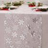 28*275CM Snowflake Christmas Table Runner Sparkly Glitter Golden/Silver Metallic Dining Table Decoration For Xmas