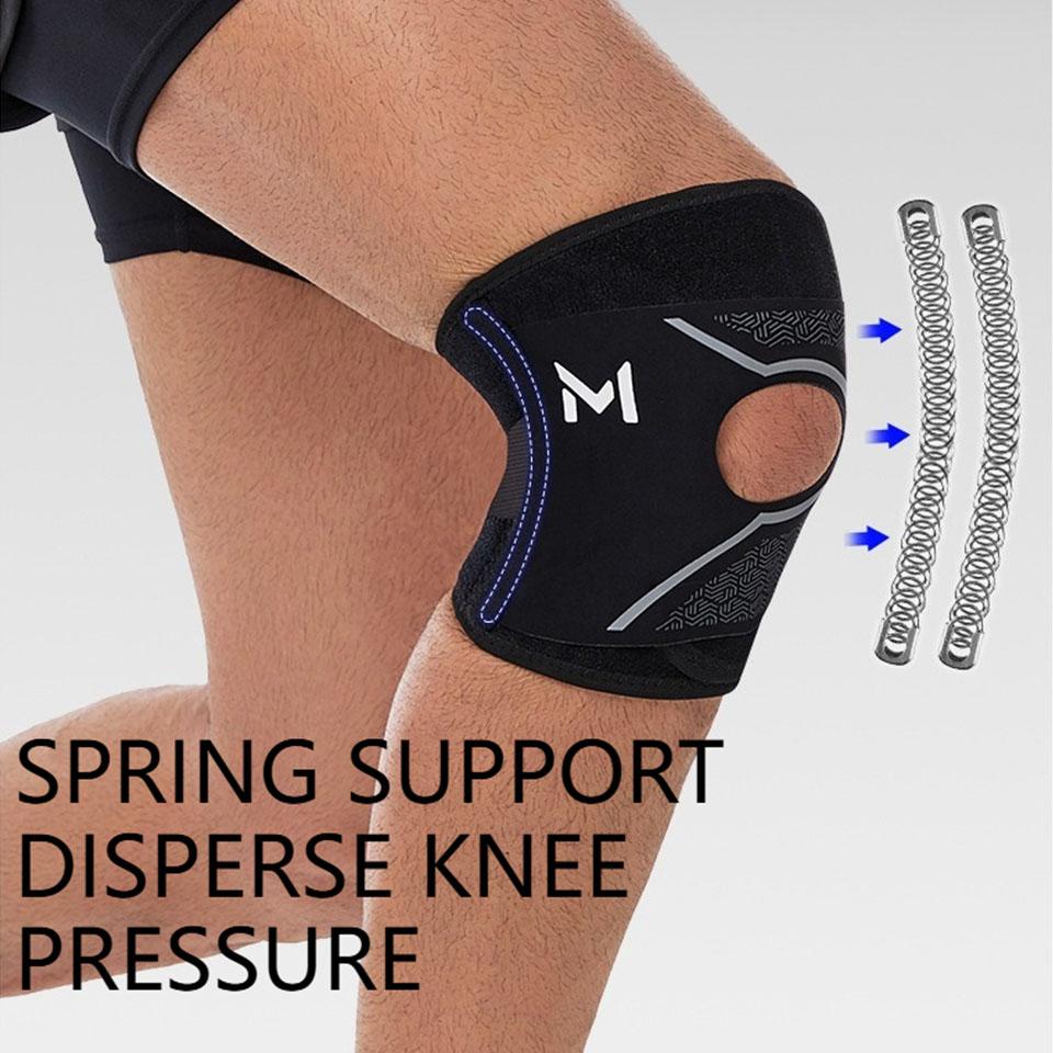 1Pcs Knee Pads Mountain Climbing Basketball Shock Absorption Spring Support Multiple Pressurization Light Thin Breathable