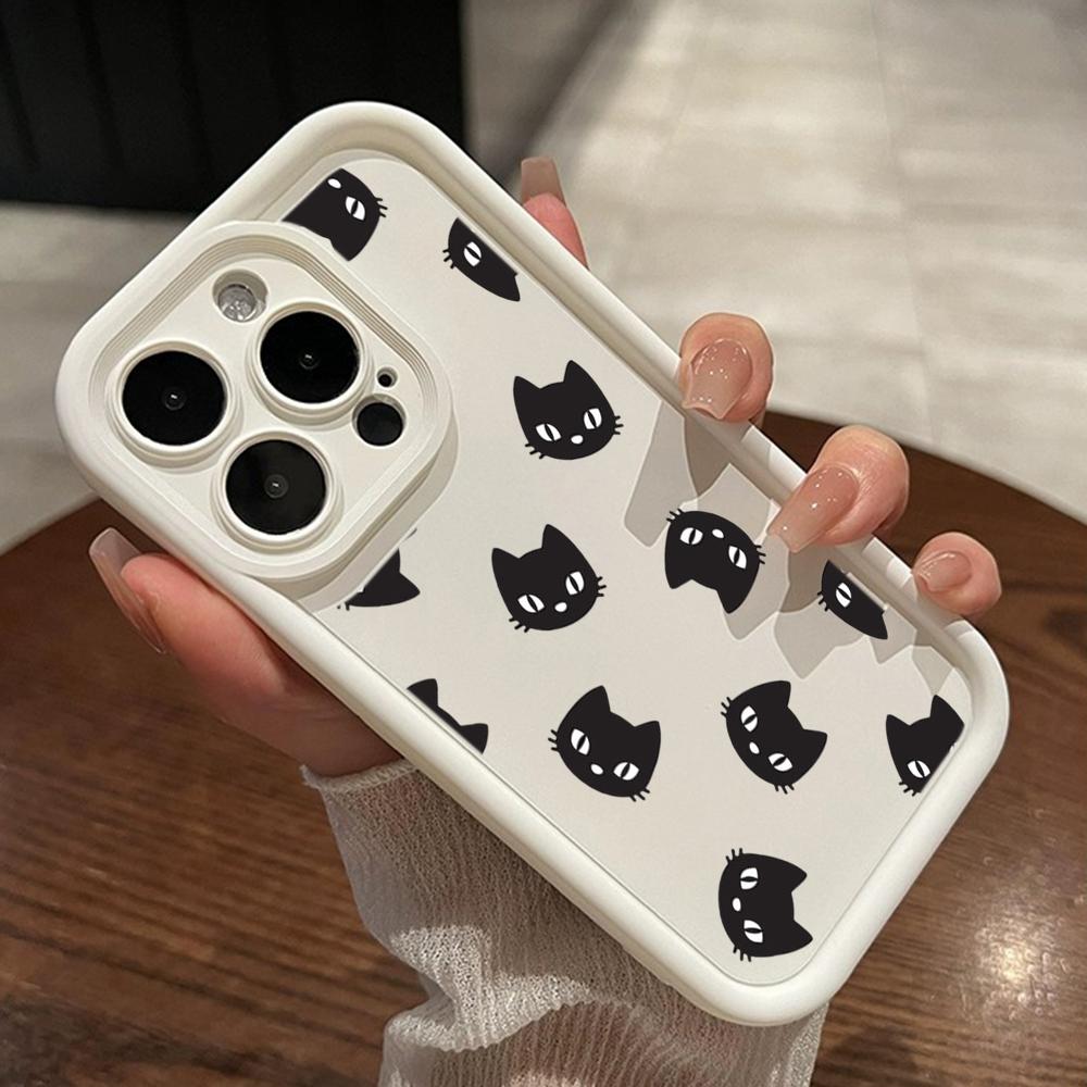 LZ8 мультяшный кот милый художественный силиконовый чехол для телефона Xiaomi 11 Lite 5G 14T Redmi 14C 13C A3 Note 12 11 9 10 13 Pro Plus противоударный задний чехол