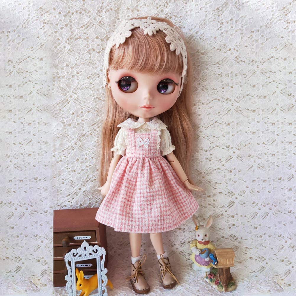 Rakulifey Костюм Блайз Платье Рубашка Одежда для куклы Блайз Комплект Обицу Licca-chan 24-целевой 2-х предметный (розовый)