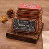 Vintage Iron Box Seal Stamp Colorful Paper Inkpads Creative Seal Stamp Block  Gift
