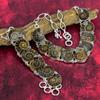 Ammonite Fossil Gemstone Jewelry 925 Solid Sterling Silver Jewelry Set, Handmade Amazing Bracelet & Necklace Jewelry Set For Her