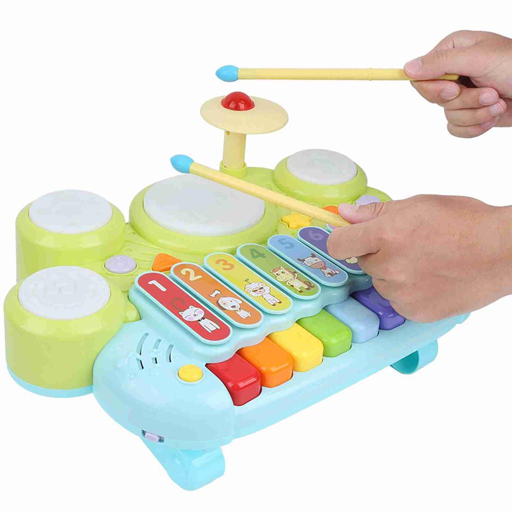 3?В?1 Музыкальные инструменты Игрушки Дети Обучение Электронное пианино Клавиатура Ударная установка