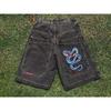 Hip Hop Denim Shorts Couple Streetwear Straight Leg Short Pants Casual Skateboard