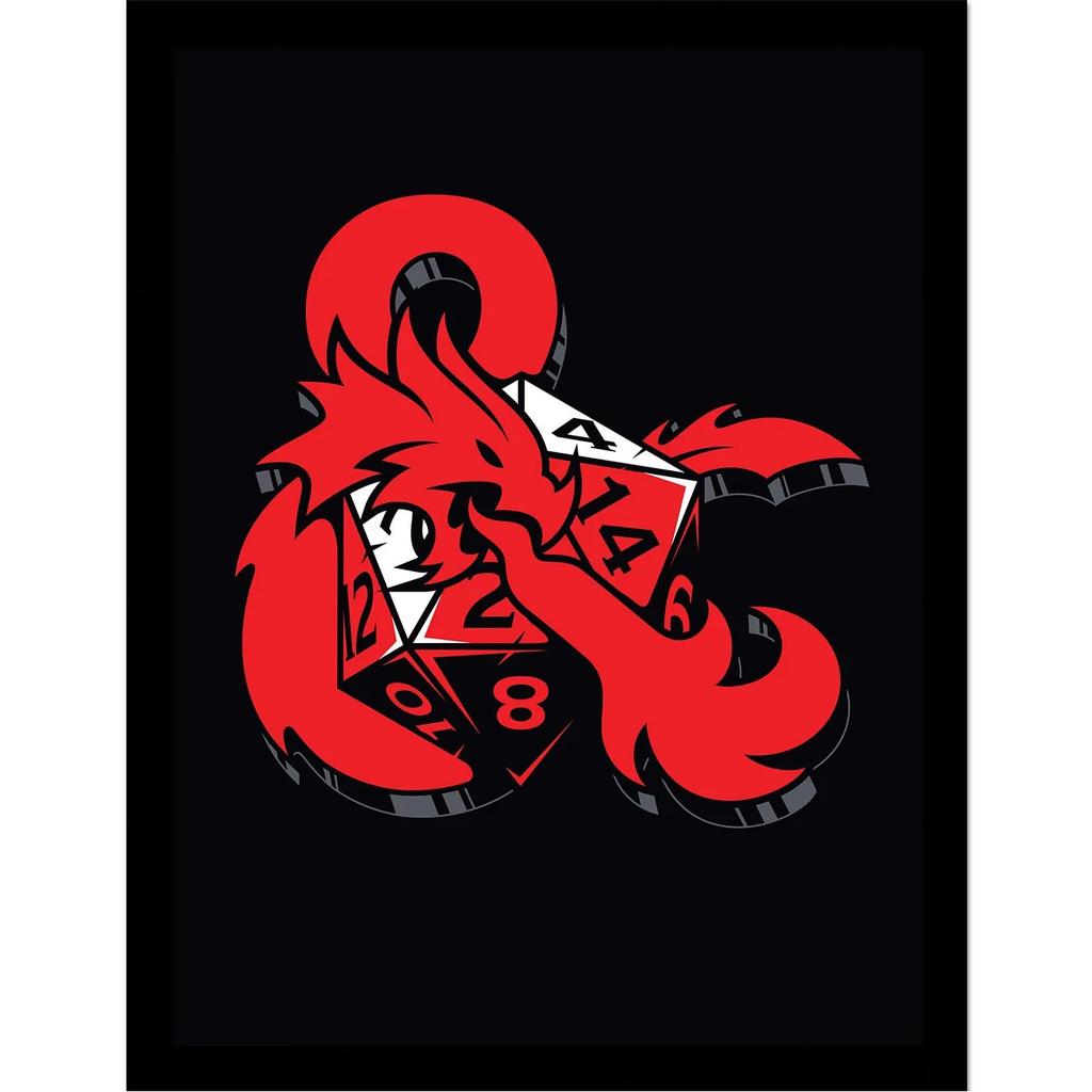 Dungeons & Dragons Ampersand With Dice Framed Poster