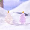 10pcs Cute Luminous Christmas Tree Figurines Merry Christmas Decoration  Car Accessories