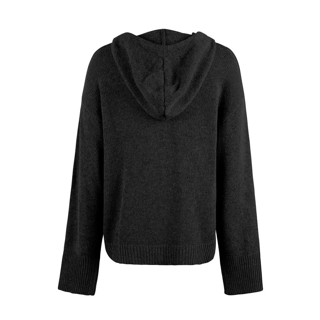 Women's Autumn Button Solid Color Long Sleeve Cardigan Women's Knit Sweater