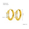 2025 New Zircon Colored Earrings Gold Plated Earrings Vintage Popular Premium Design Sense Earrings