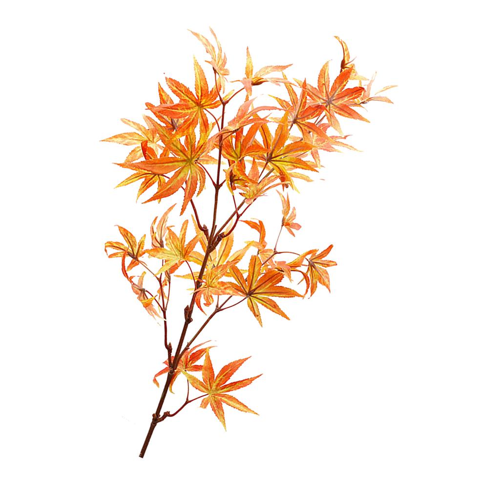 83 см Длина Имитация Кленовых Листьев Стебли Реалистичные Искусственные Кленовые Ветки Украшения Для Дома