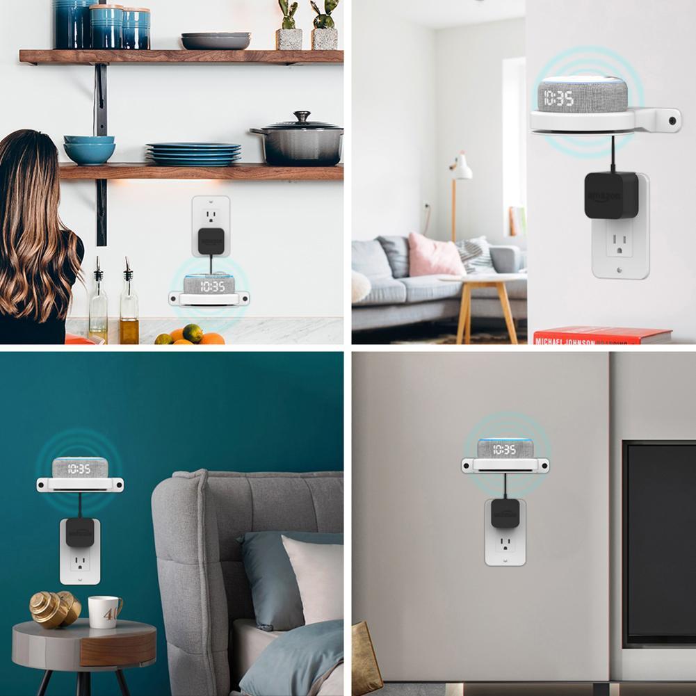 1/2pcs Speaker Wall Mount Stand for Echo Dot Smart Speaker Outlet Holder for Echo Spot Soundbar Bracket