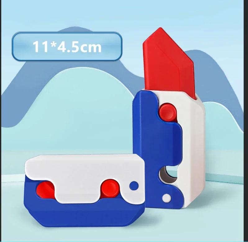 Гравитационный складной нож-коготь, нож-редиска, 3D-печать, гравитационный нож, маленький нож-редиска, игрушка для снятия стресса, рождественский подарок