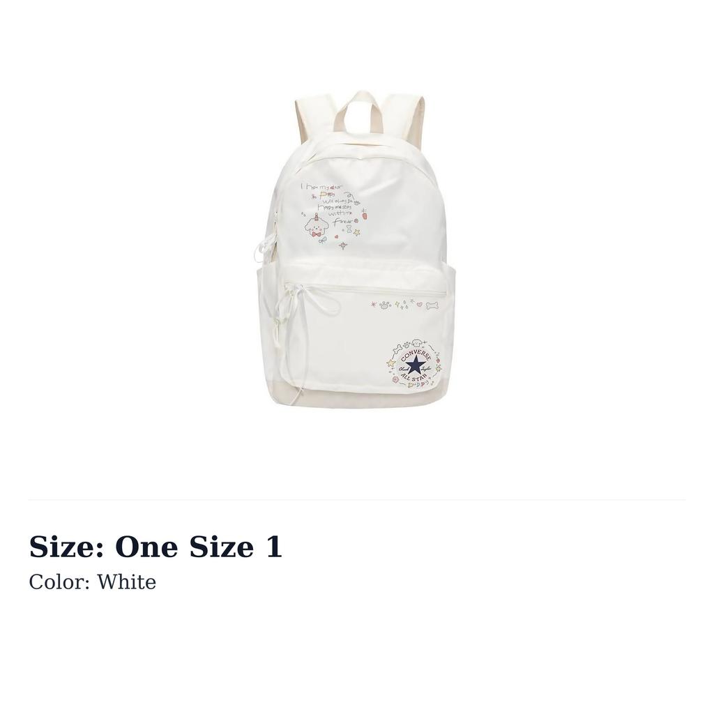 Converse Polyester Backpack Regular Unisex White 10020533-A06(team470- )