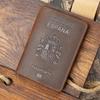 Обложка для испанского паспорта из натуральной кожи Crazy Horse Funda Pasaporte Деловая прочная обложка для испанского паспорта унисекс