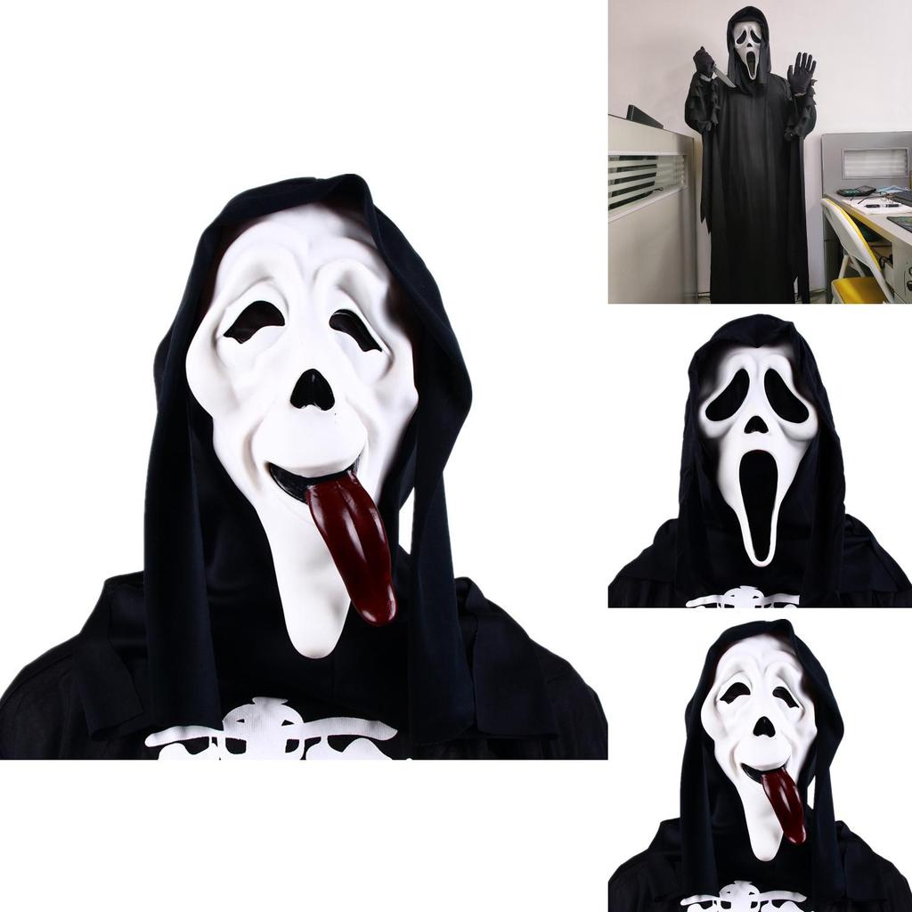 Get Ready To Haunt With Our Ghost Face Dress Party Decor Accessory Made With Soft Polyester Fabric