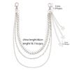 Gothic Star Waist Chain Metal Alloy Multi-layer Key Chains Fashion Jeans Chain  For Women Man