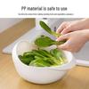Multifunctional Kitchen Drain Basket and Rice Washing Sieve with Fine Holes - No Rice Leakage, PP Material, for Washing Vegetables/Fruit and Storage.