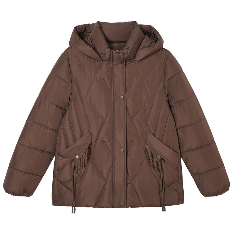 Женское модное пальто больших размеров L-5XL, зимние куртки с капюшоном, свободные, толстые, теплые, парки для женщин среднего возраста