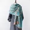Winter Cashmere Scarves and Shawls Fashion Floral Print Wraps Long Stoles Thick Neckerchief Pashmina Warm Hijab Scarf For Ladies