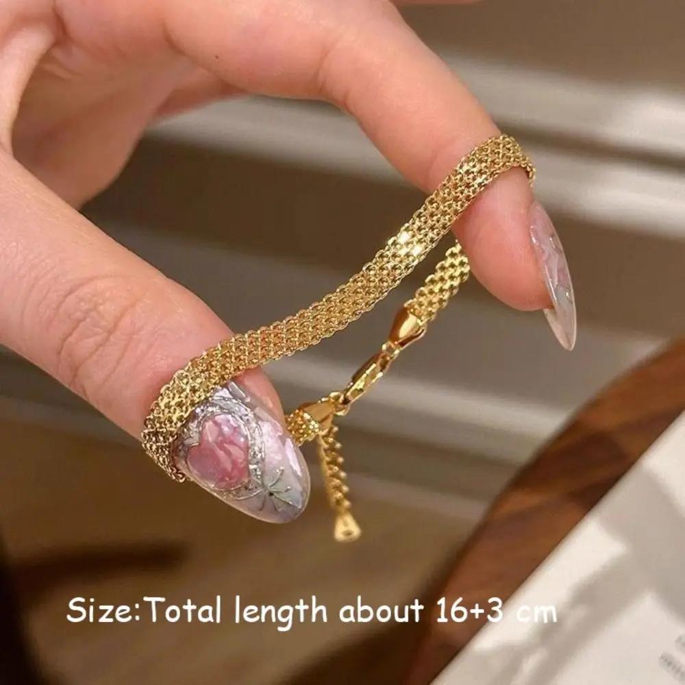 Простые регулируемые браслеты для часов, нишевый дизайн, металлический шарм, ручная цепочка, плетеный браслет, ювелирные изделия