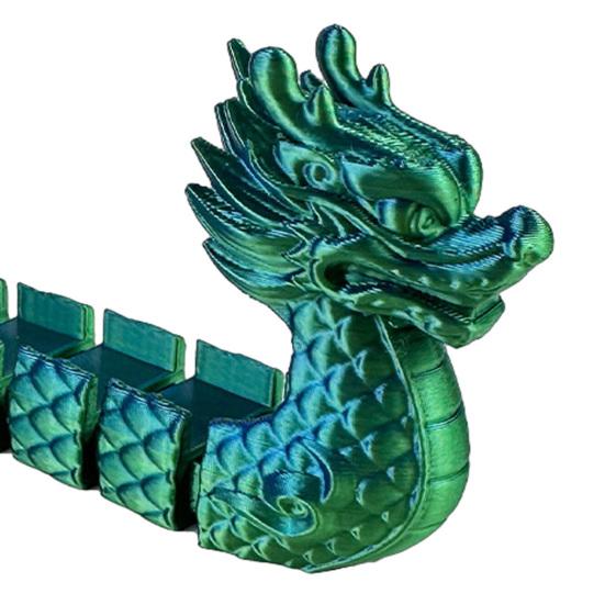 Красочная Металлическая Орнаментальная Фигурка Драконьей Лодки с 3D-печатью, Статуэтка с Гибким Сгибающимся Телом, Настольная Скульптура Традиционная