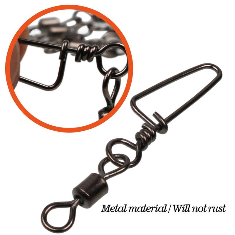 SOUGAYILANG Шарикоподшипниковые рыболовные вертлюжки с защелкой, вращающиеся вертлюжки для морской рыбалки, защелки, разъем