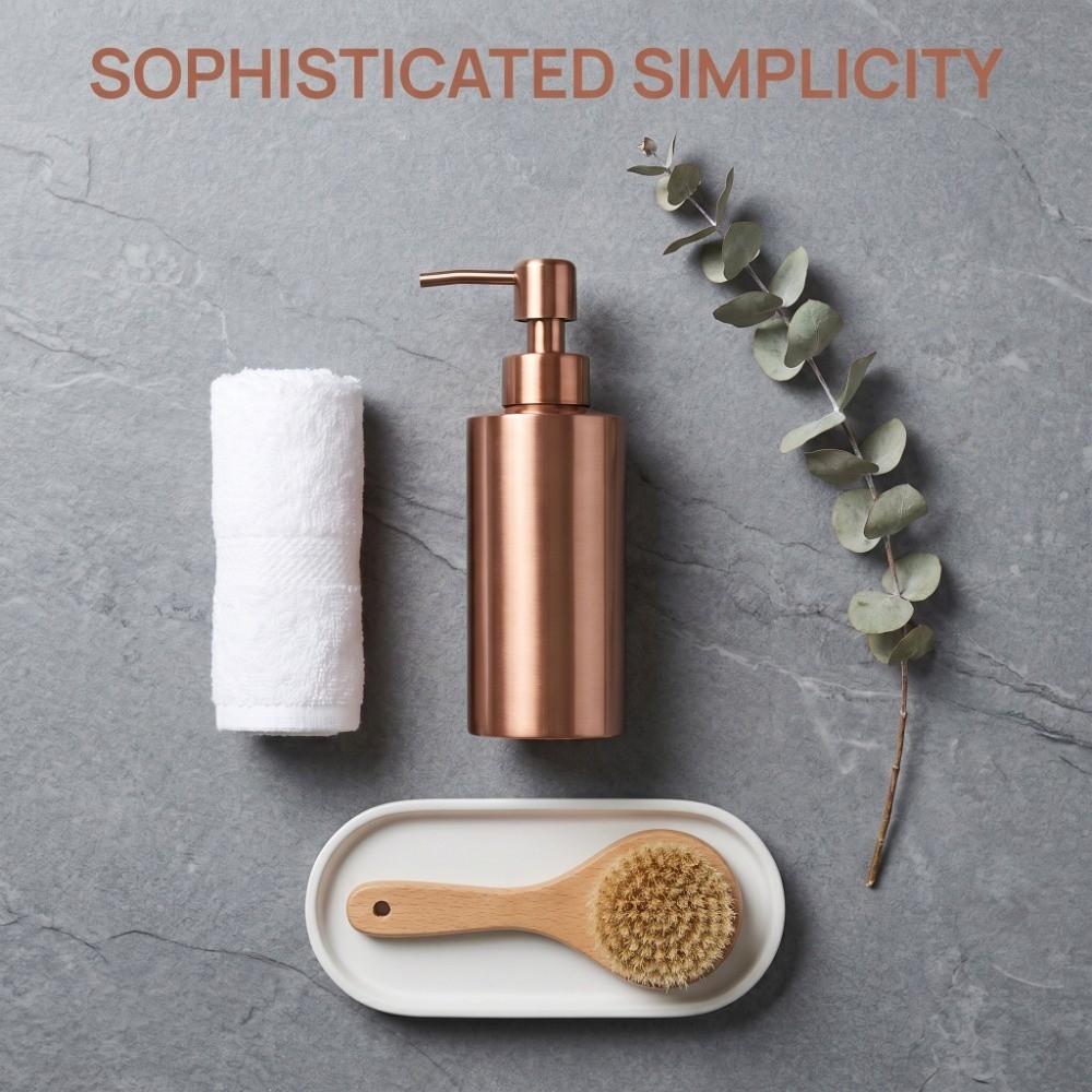 250ML 350ML Soap Dispenser Rose Gold Lotion Bottle Kitchen Countertop Bathroom Sink Washroom