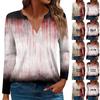 Women's T Shirt Tee Print Button Long Sleeve Daily Weekend Fashion Basic V Neck Regular Top