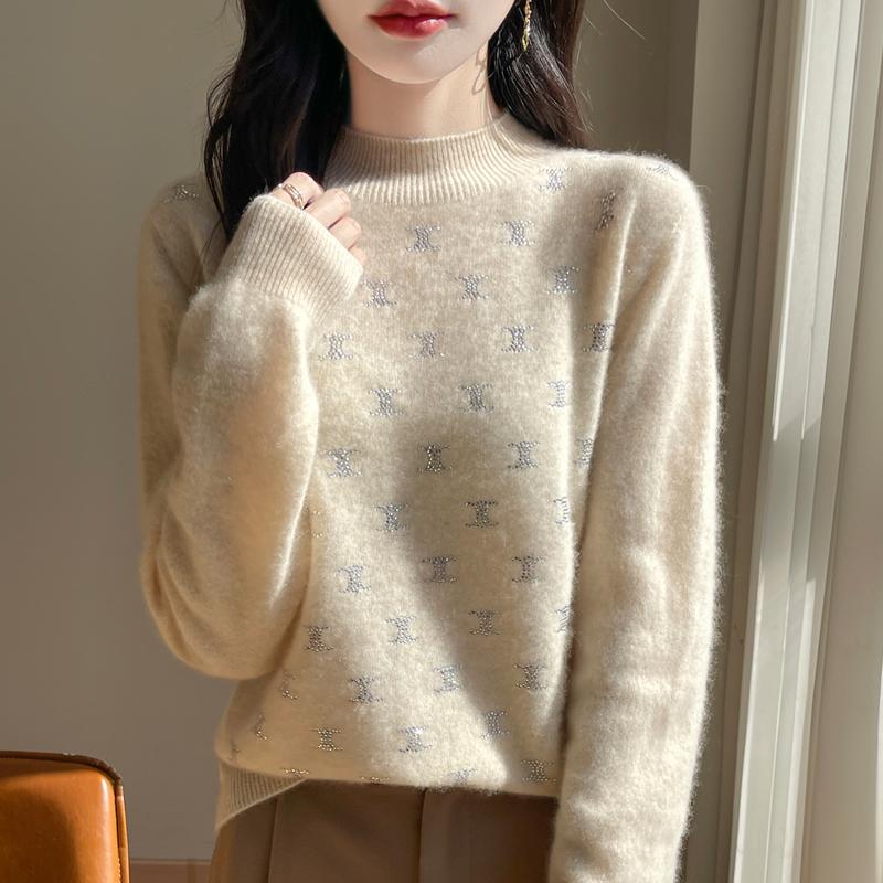 Женский кашемировый свитер Qinghe кашемир 30% кашемир 70% шерсть осенне-зимний кашемировый пуловер мягкий и теплый