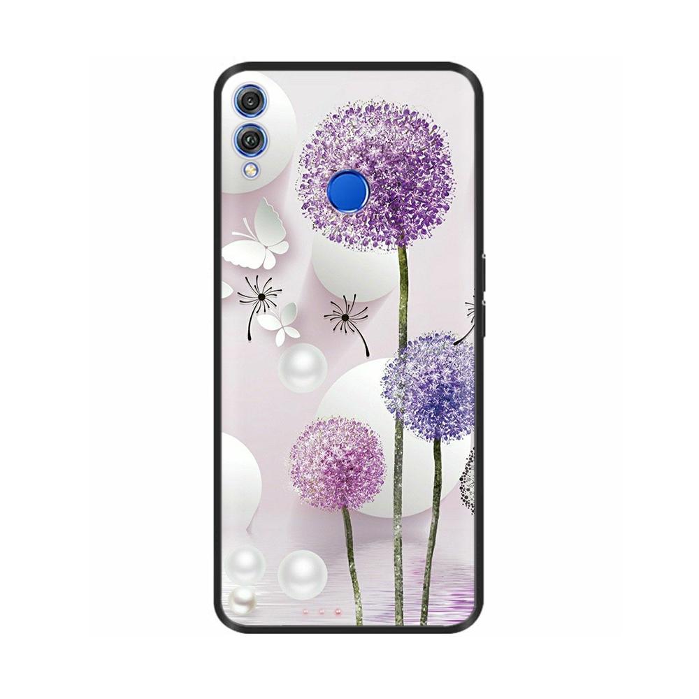 Для Honor 8X Чехол Мягкий Жидкий Силикон Полное Покрытие Чехол для Телефона Для Huawei Honor 8X Чехлы Honor8X Милый Панда Задняя Крышка Fundas