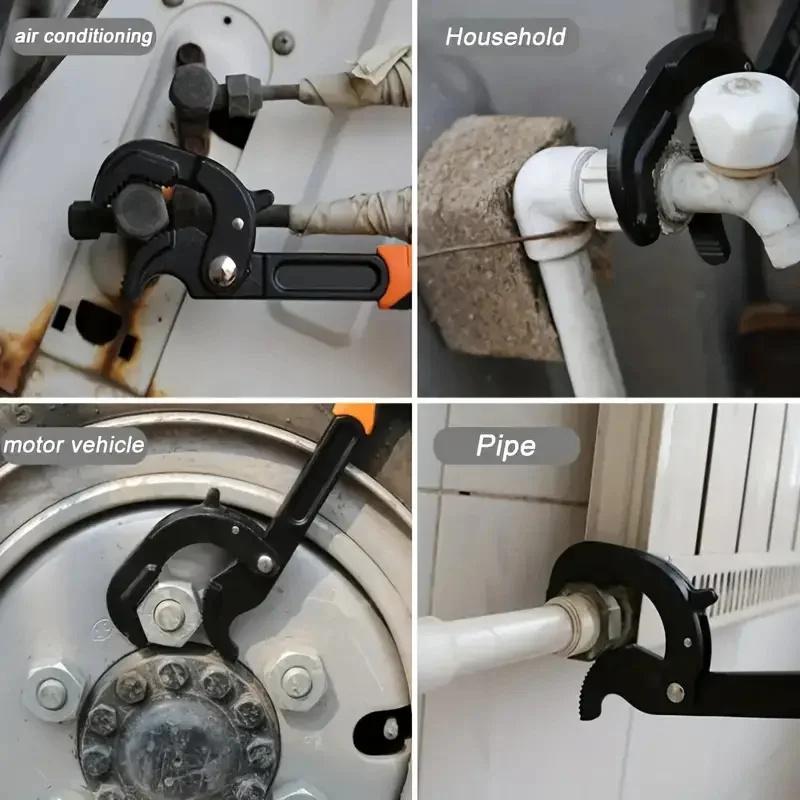 1 шт. 14-30/30-60 мм универсальный трубный ключ гаечный ключ с открытым зевом углеродистая сталь защелкивающийся инструмент сантехник многофункциональный ручной инструмент