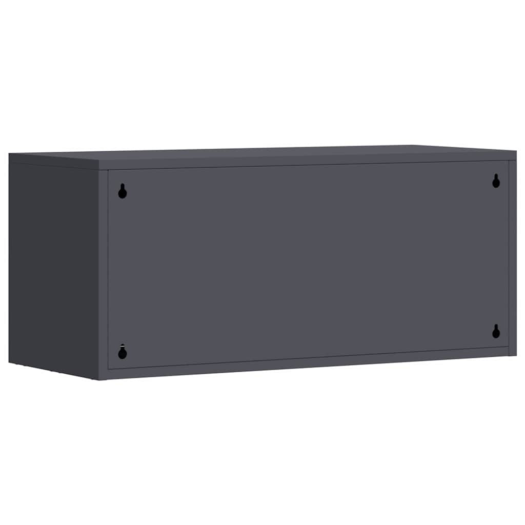 Wall Mounted Garage Cabinet with Gas Spring Door Anthracite