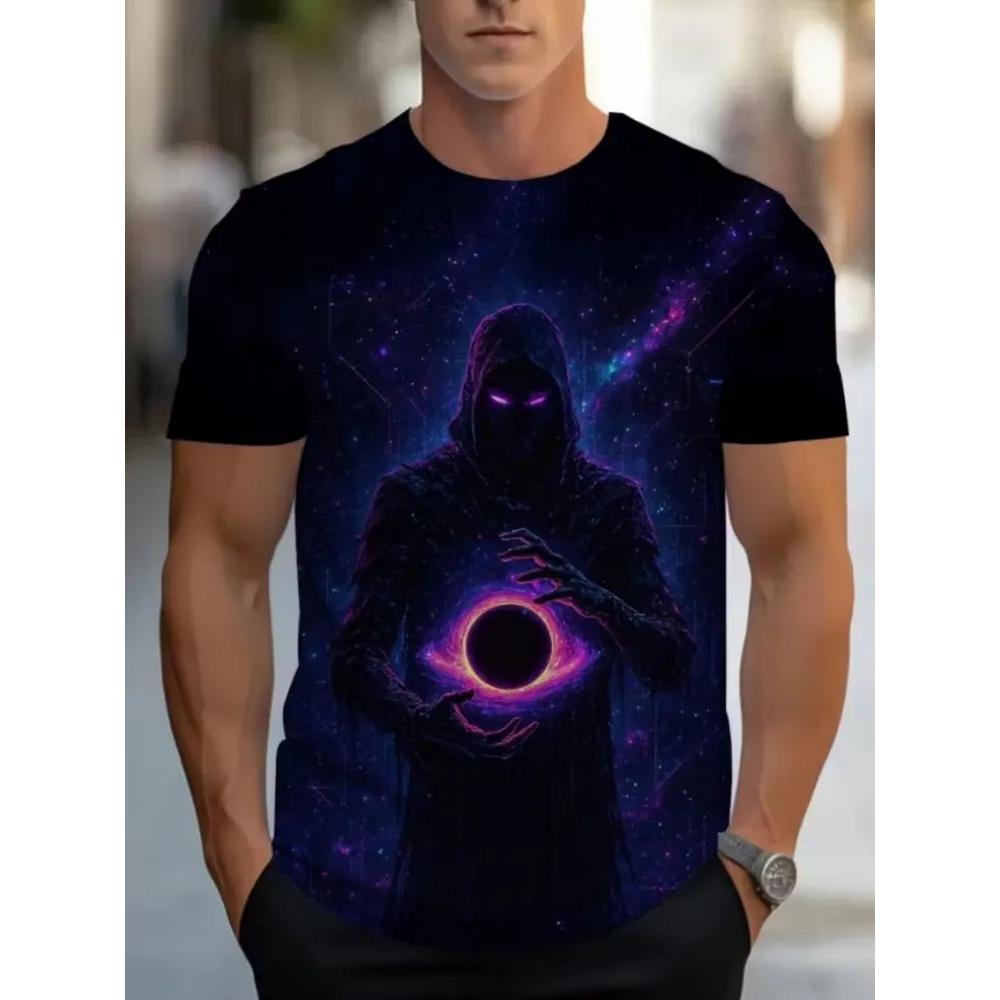 Men's Ghost Casual Versatile Top Daily Comfort Short Sleeve Fashion T-Shirts Men’s