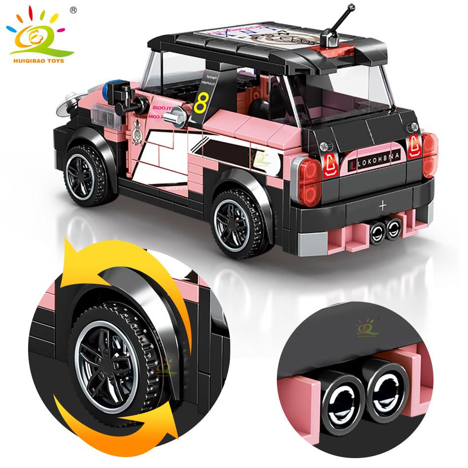 MOC Speed Champions, авто, строительные блоки, гоночный автомобиль с откатом, технические кирпичи, игрушки для детей, игра для мальчиков, подарок