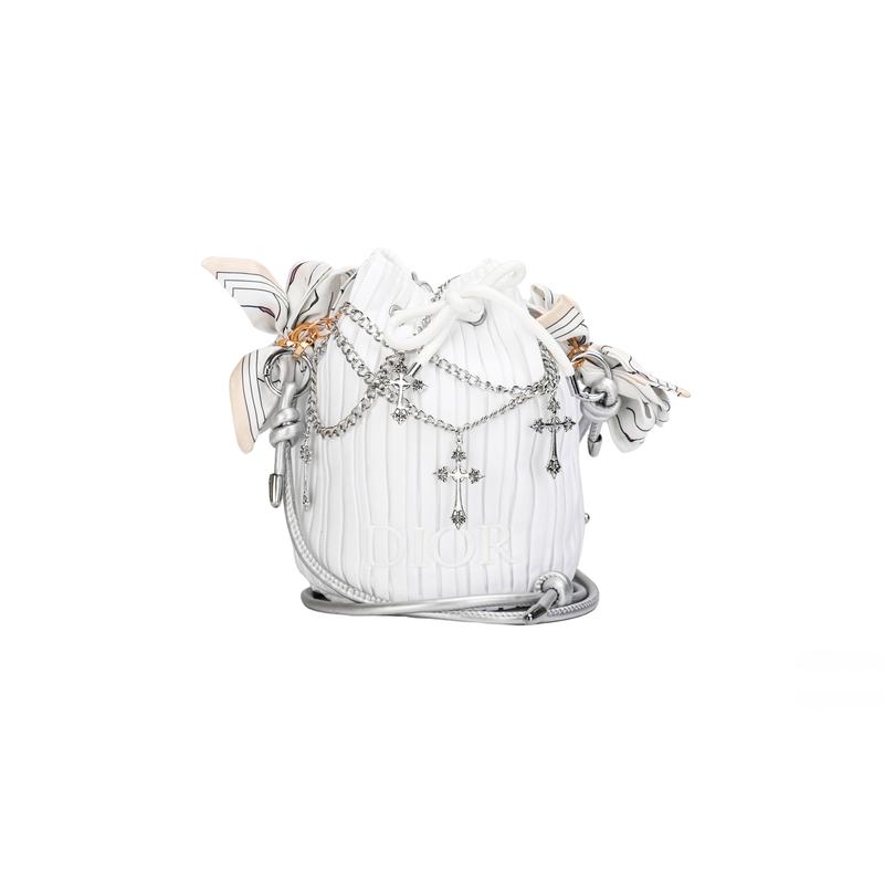 DIOR DIY Style Cosmetic Bag Snow Butterfly Starburst Year of the Horse Girlfriend Girls Gift Companion Woven Versatile Silver Cross Pendant
