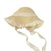 Seaside Beach Hat Lace Straw Hat Children Summer Visor Breathable Sunscreen Bucket Hat Vacation Style Straw Hat