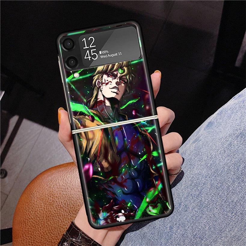 JoJo Adventure Dio Diego Brando Phone Case For Samsung Z Flip 7 6 5 4 3 Galaxy ZFlip7 ZFlip6 ZFlip5 ZFlip4 ZFlip3 5G Print Cover