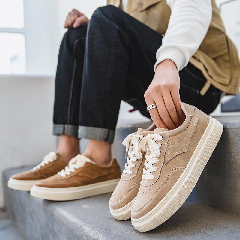 Fashion Men's Shoes 2024 New Casual Sports Versatile Men's Real Leather Shoes Retro Fashion Men's Board Shoes