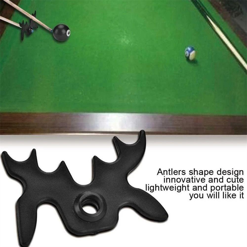 Snooker Pole Rack Black Antlers Rod Holder Billiards Cue Rack Bridge Head Holder Snooker Pool Rack