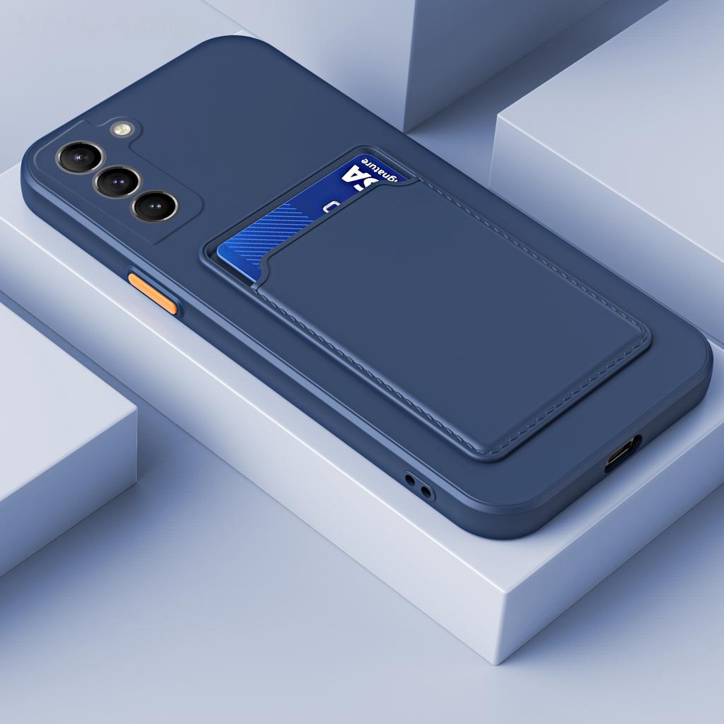 Funda Soft Silicon Card Slot Holder Phone Case For For Samsung Galaxy S25 S24 S23 S22 S21 S20 FE Ultra Plus Pls Utr 5G Wallet Cover
