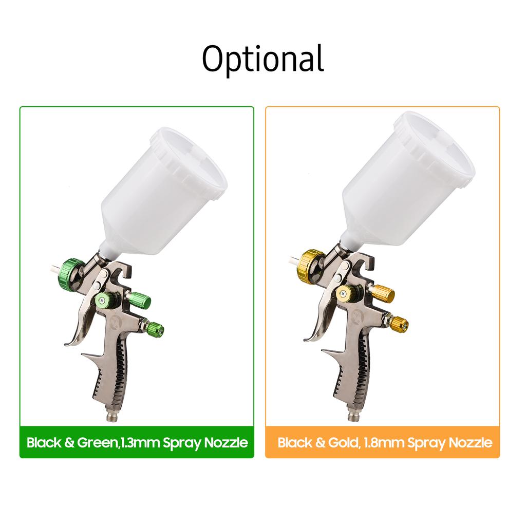 Комплект воздушного краскопульта с подачей краски гравитационным способом с бачком 600 см3 и соплом 1,8 мм