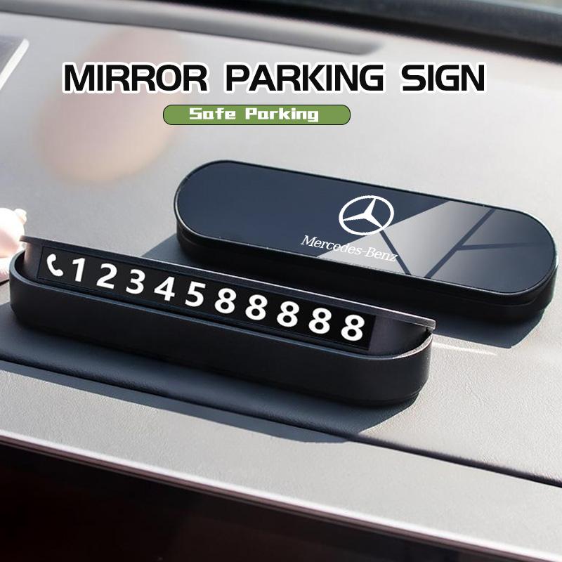 AABGR1 For Benz Simple Car Temporary Parking Card Phone Number Holder Auto Interior Accessories AMG Exclusive A C E R V Class CLA CLS