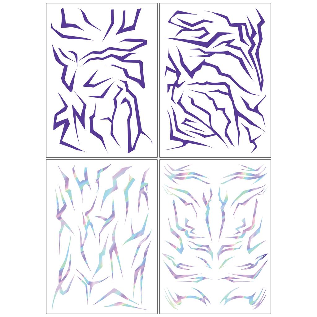 Как 4 шт. K-Pop Охотники на демонов Набор временных татуировок Руми& Джину HUNTR/Xi Saja Boys Хэллоуин Косплей Татуировки