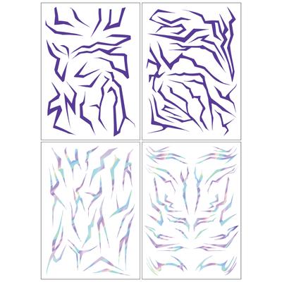 Набор временных татуировок KPop «Охотники на демонов» 4 шт. Узоры Руми и Джину. Вечеринка по случаю дня рождения. Huntrix. Хэллоуин. Косплей. Наклейки-татуировки Руми.