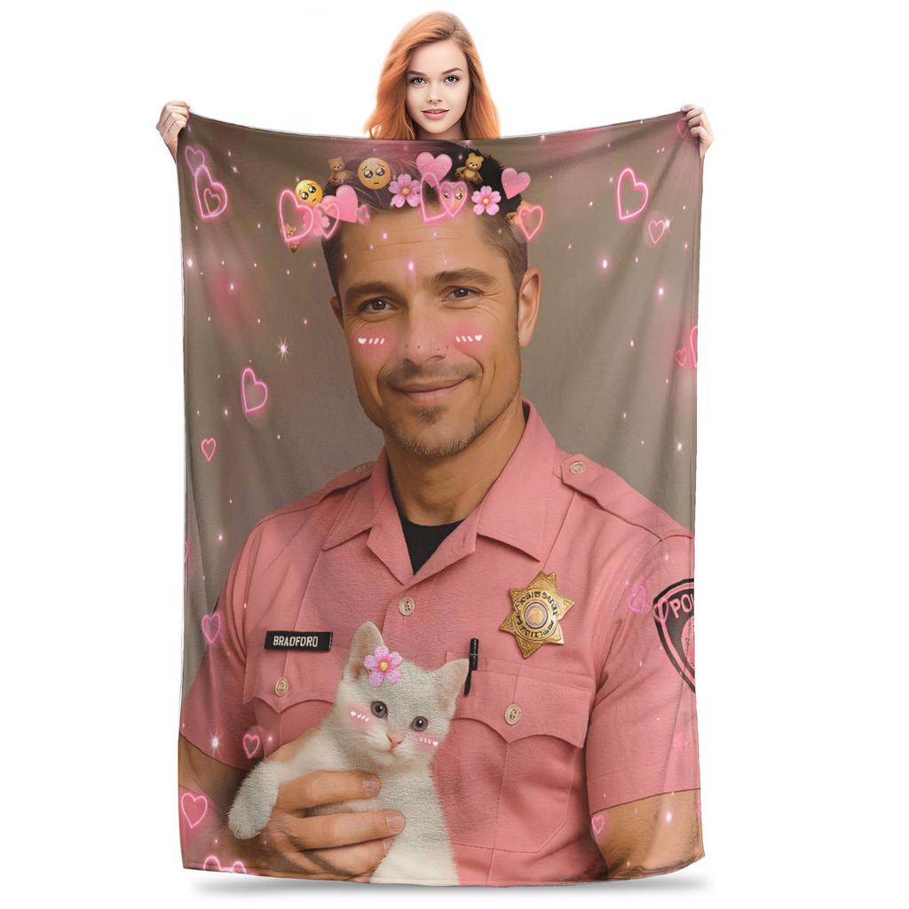 Tim Bradford Tv Series Flannel Blanket Autumn Warm Soft Throw Blanket for Girls Boys Couch Chair Bedspread Sofa Bed Cover