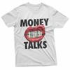 Money Talks Стритвир Графическая футболка с губами Унисекс футболка