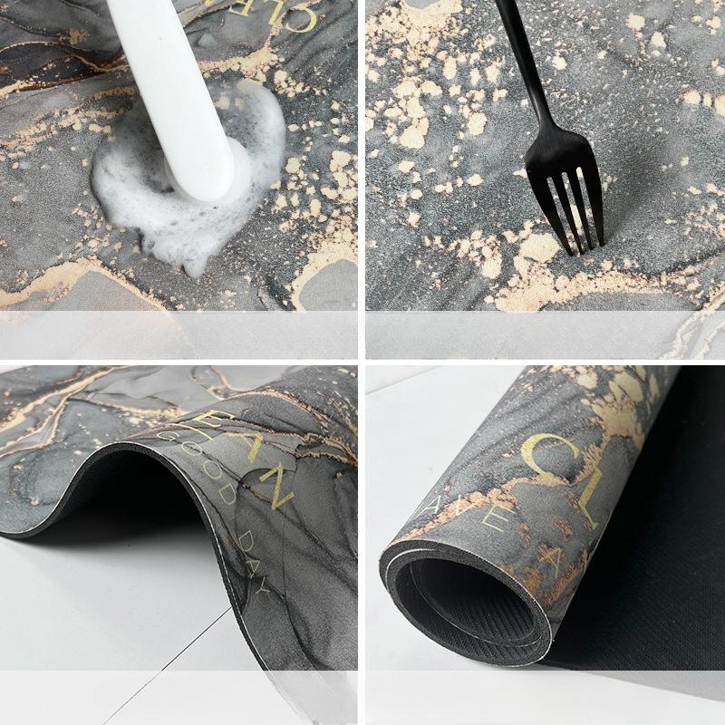 Коврик для пола из диатомовой грязи, впитывающий коврик для ног, коврик для двери, коврик для ног, светлый, роскошный мраморный коврик для ванной комнаты